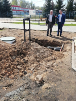 Проверка хода работ 2 этапа по благоустройству сквера с фонтаном